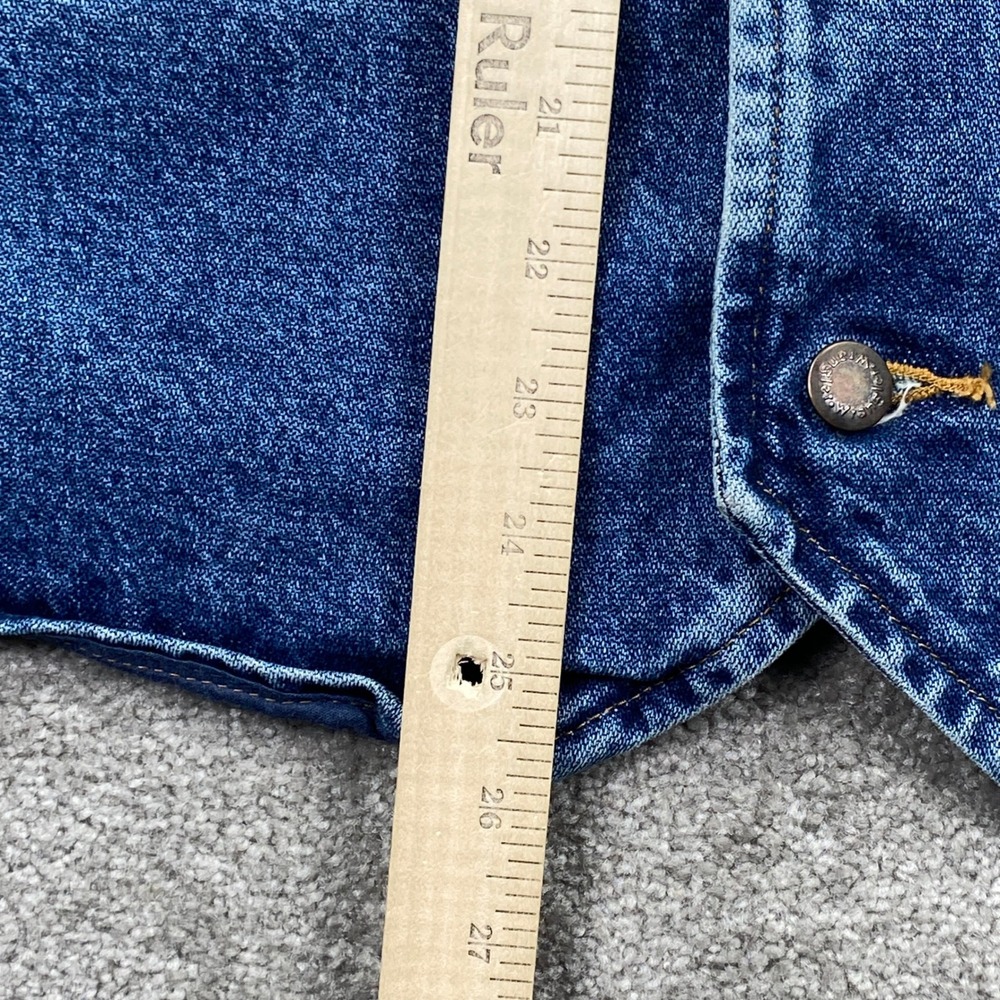 Wrangler Yellowstone Dutton Ranch Denim Vest Men's XXL Blue Embroidered USA - Picture 7 of 11